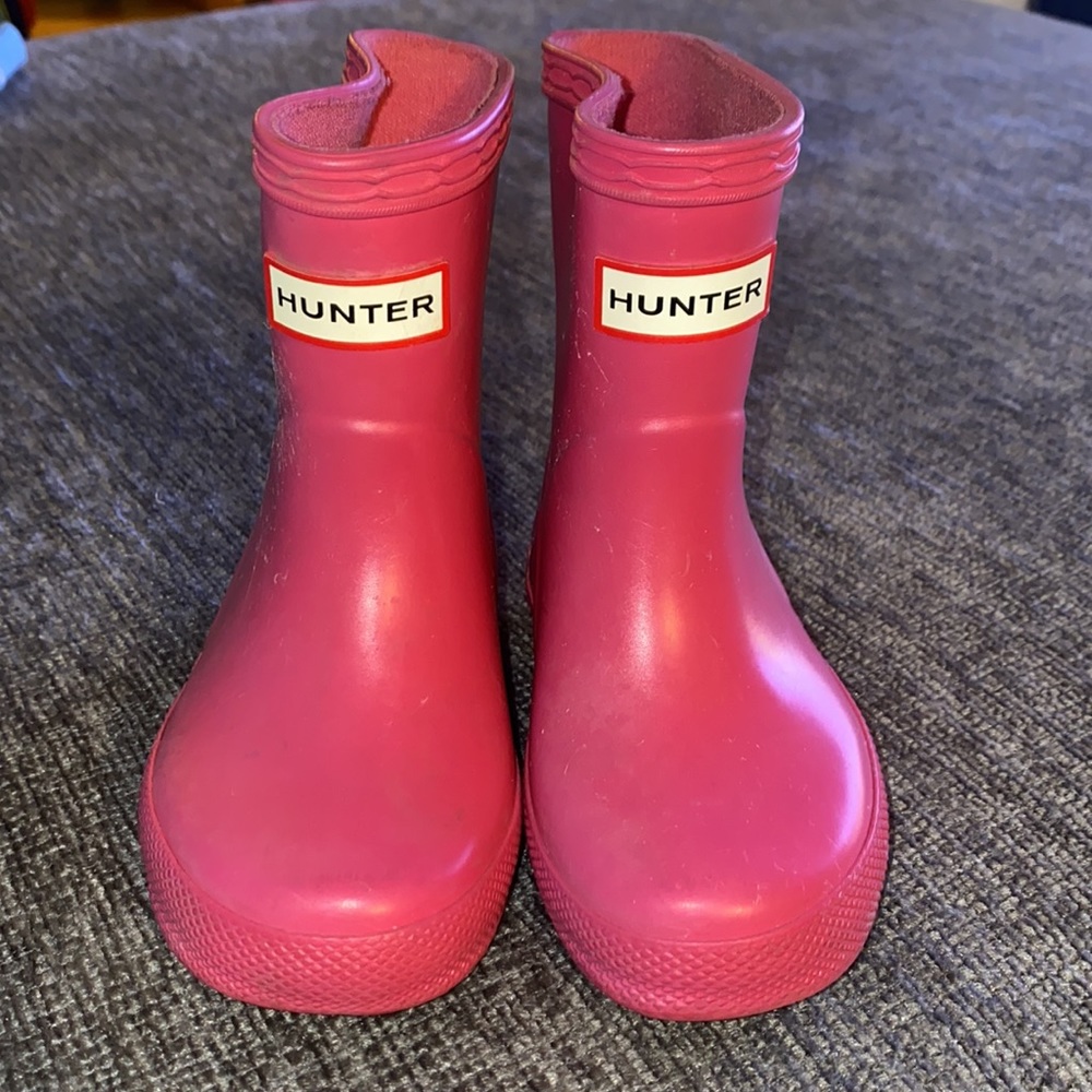 Hunter toddler pink rain boots size 4
